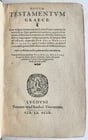 1599 BIBLE GREEK NEW TESTAMENT antique 16th CENT. NOVUM TESTAMENTUM GRAECE rare: Title: 1599 BIBLE GREEK NEW TESTAMENT antique 16th CENT. NOVUM TESTAMENTUM GRAECE rare Description: NOVUM TESTAMENTUM GRAECE, CUM VULGATA INTERPRETATIONE LATINA GRAECI CONTEXTUS LITERIS INSERTA. ARIAE