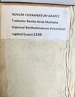 1599 BIBLE GREEK NEW TESTAMENT antique 16th CENT. NOVUM TESTAMENTUM GRAECE rare - 4