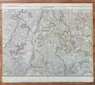 1730s CURSUS RHENI a BASILIAE MAP antique GERMANY SWITZERLAND AUSTRIA: Title: 1730s CURSUS RHENI a BASILIAE MAP antique GERMANY SWITZERLAND AUSTRIA Description: CURSUS RHENI a BASILIAE USQUE ad BONNAM III (The course of the Rhine from Bonn via Kassel, Strasbourg to