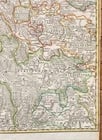 1730s CURSUS RHENI a BASILIAE MAP antique GERMANY SWITZERLAND AUSTRIA - 2