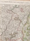 1730s CURSUS RHENI a BASILIAE MAP antique GERMANY SWITZERLAND AUSTRIA - 4