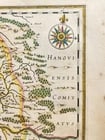 1640 MAP of GERMANY ERBACH by WILLEM BLAEU antique AUTHENTIC hand colored - 5