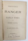 1881 Reminiscences of a Ranger or, Early Times in Southern California antique - 2