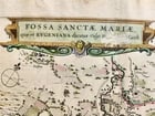 1640 MAP of GERMANY FOSSA SANCTAE MARIAE by WILLEM BLAEU antique AUTHENTIC - 4