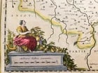 1640 MAP of FRANCE TOURAINE by WILLEM BLAEU antique AUTHENTIC hand colored - 3