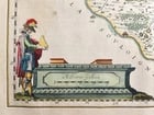 1640 MAP GASTINOIS SENONOIS FRANCE WILLEM BLAEU antique AUTHENTIC hand colored - 2