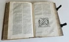 1720 COMMENTARIA in duodecim PROPHETAS MINORES PIGSKIN BOUND FOLIO antique - 11