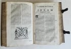 1720 COMMENTARIA in duodecim PROPHETAS MINORES PIGSKIN BOUND FOLIO antique - 8