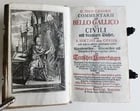 1758 JULIUS CAESAR ILLUSTRATED w/ MAPS DE BELLO GALICO et CIVILI antique PIGSKIN - 2