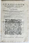 1584 LAW BOOK by Alessandro Tartagni antique VELLUM FOLIO w/ MANUSCRIPT TITLE (1 of 10)