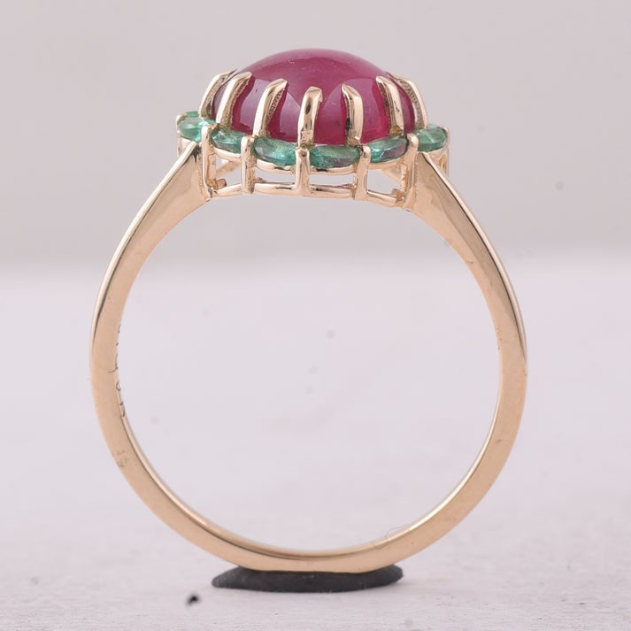 2.65 Ct Heart Tourmaline 9K Gold Ring - 4