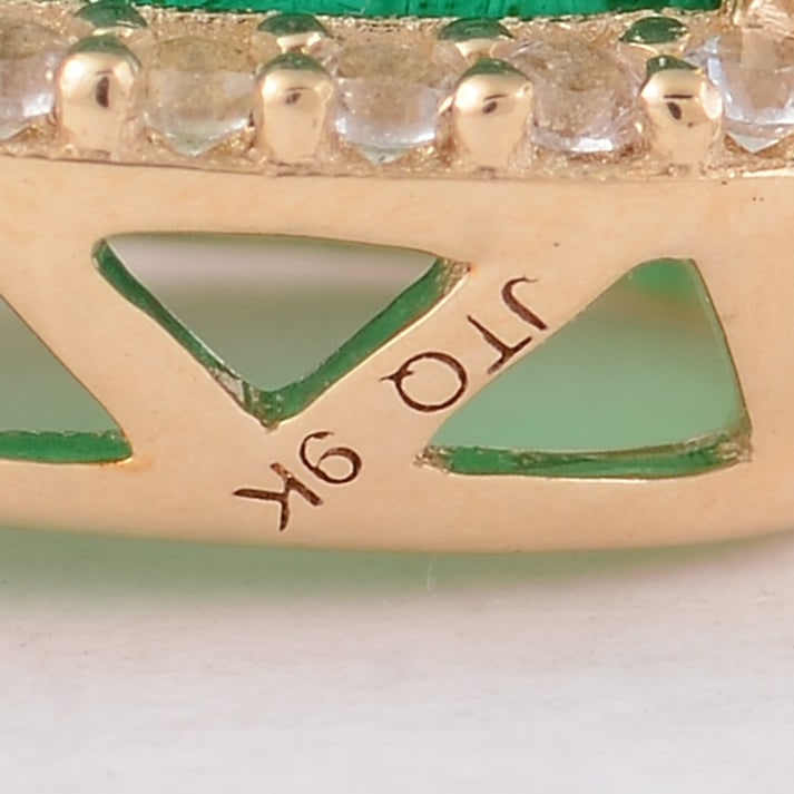 1.95 Ct Oval Emerald 9K Gold Pendant - 5
