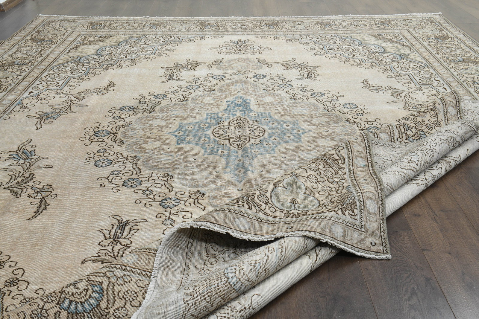 9'4x12'5 ft, BEIGE PERSIAN RUG - 3