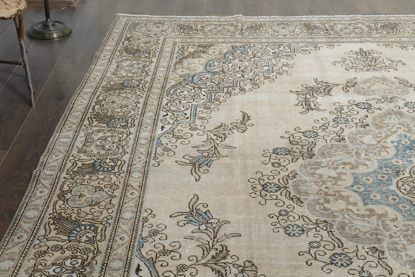 9'4x12'5 ft, BEIGE PERSIAN RUG - 8
