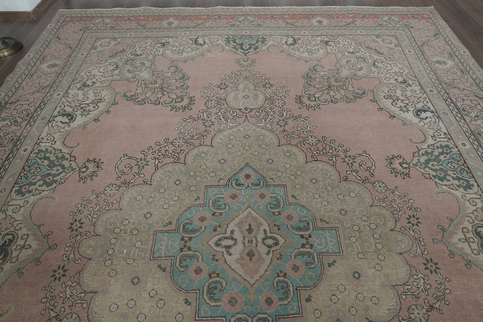 9'5x12'8 ft, PINK PERSIAN RUG - 5