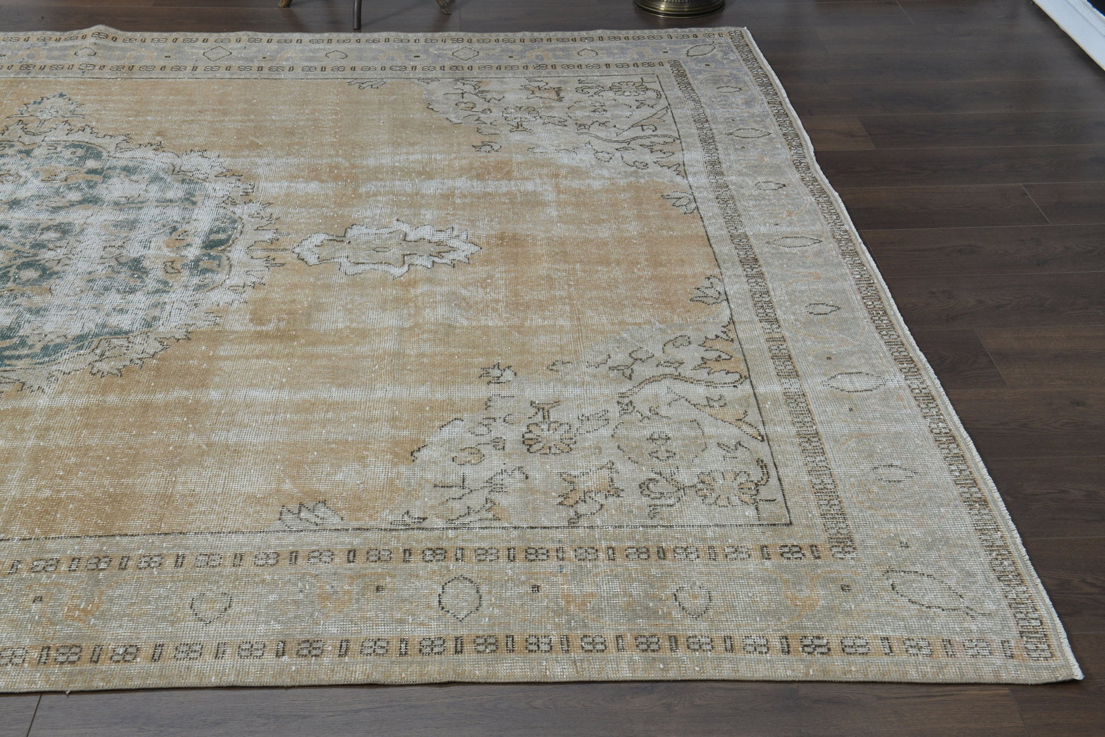 7.7x11.1 ft, ORANGE ORIENTAL RUG - 5