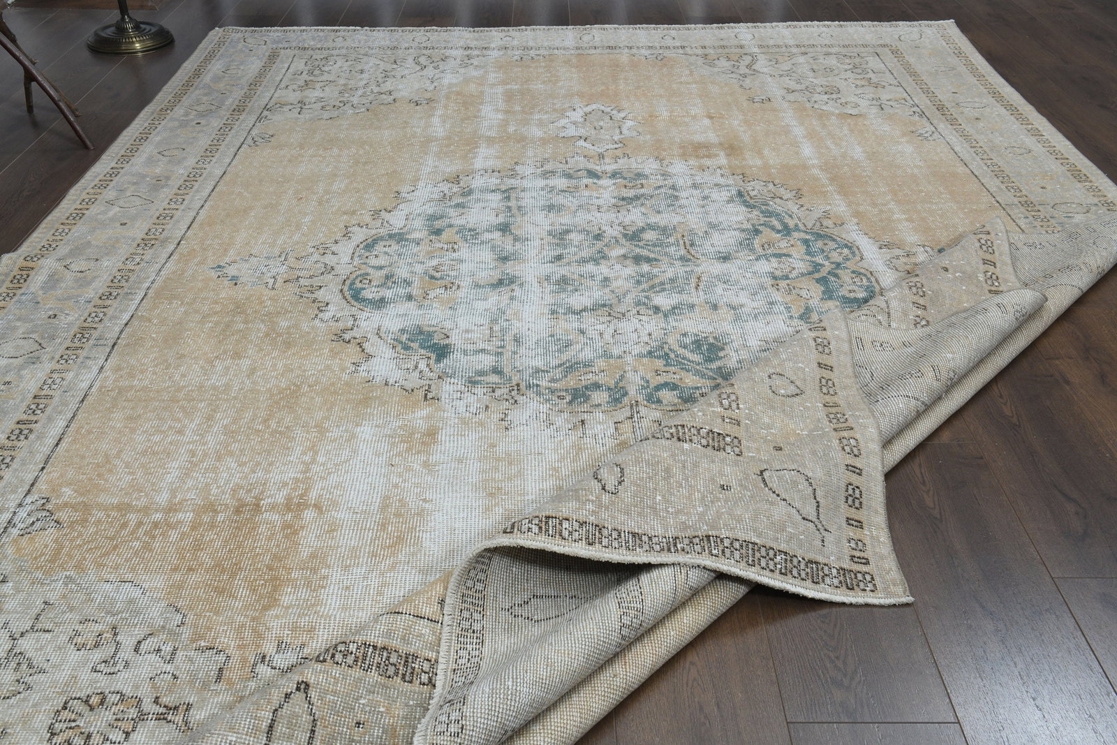 7.7x11.1 ft, ORANGE ORIENTAL RUG - 6