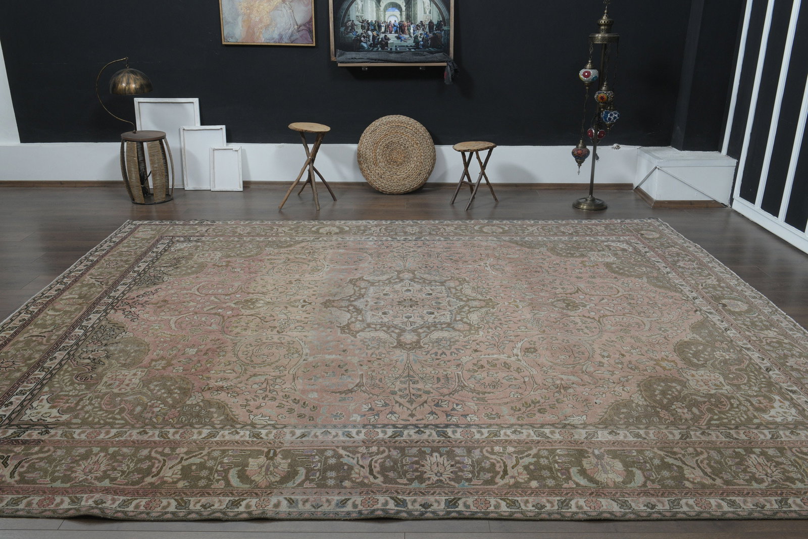 9.6x12 ft, PINK TURKISH RUG - 9