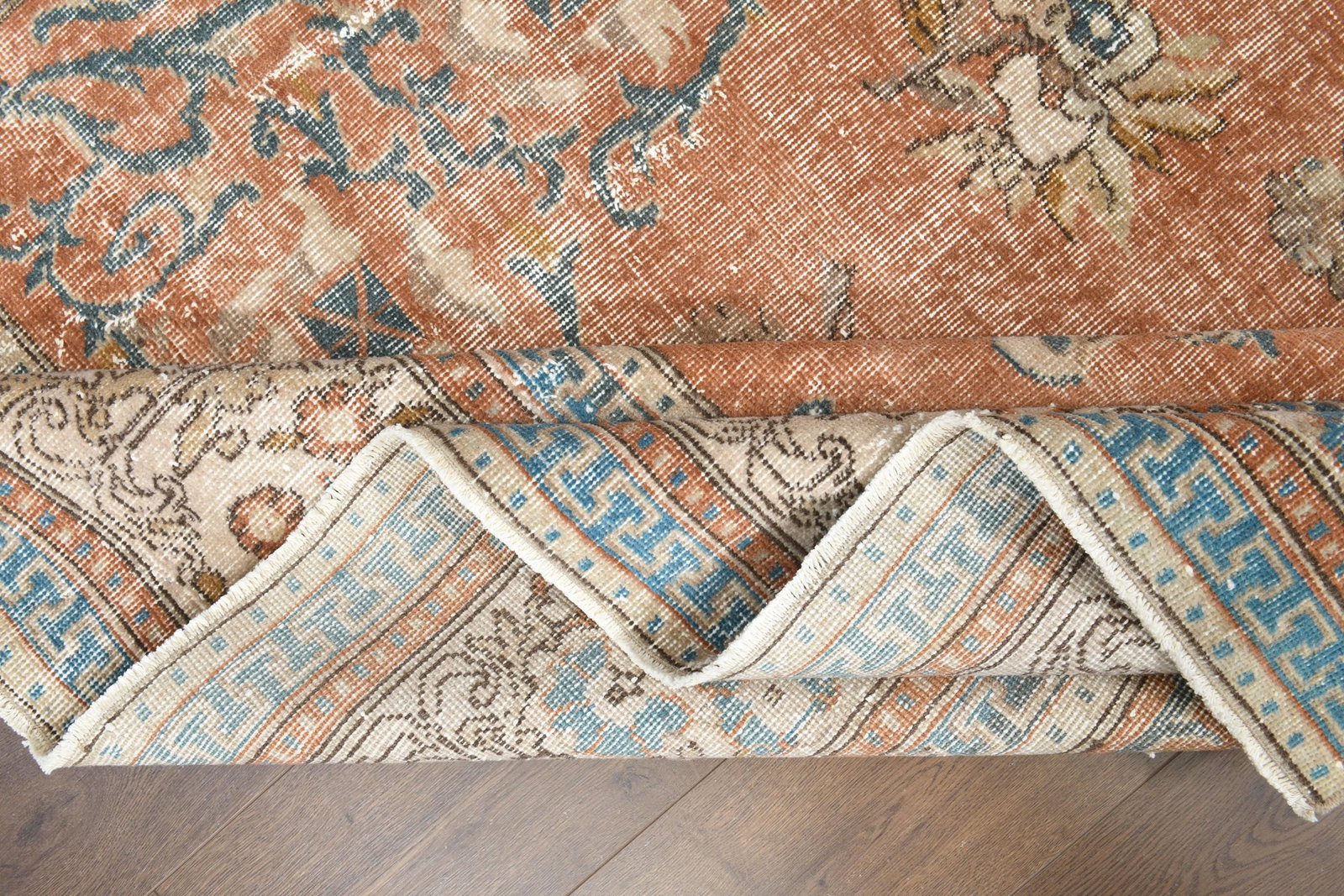 9'6x13'1 ft, PINK ANTIQUE RUG - 3