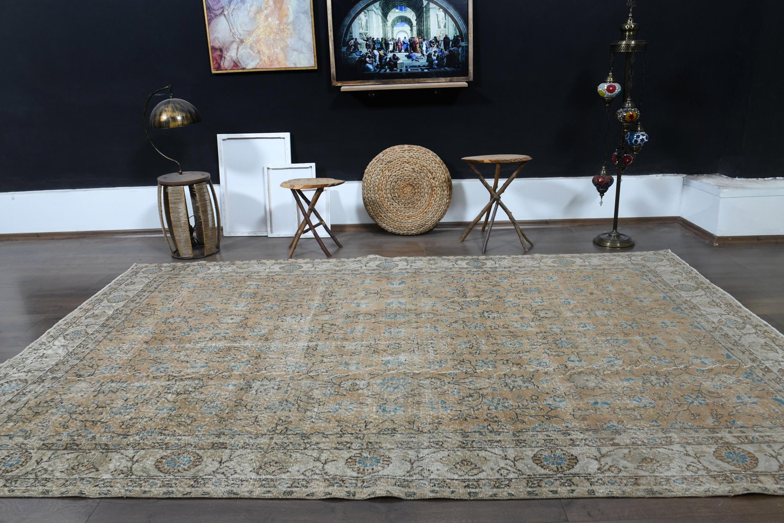 9'2x11'9 ft, PINK TURKISH RUG - 6