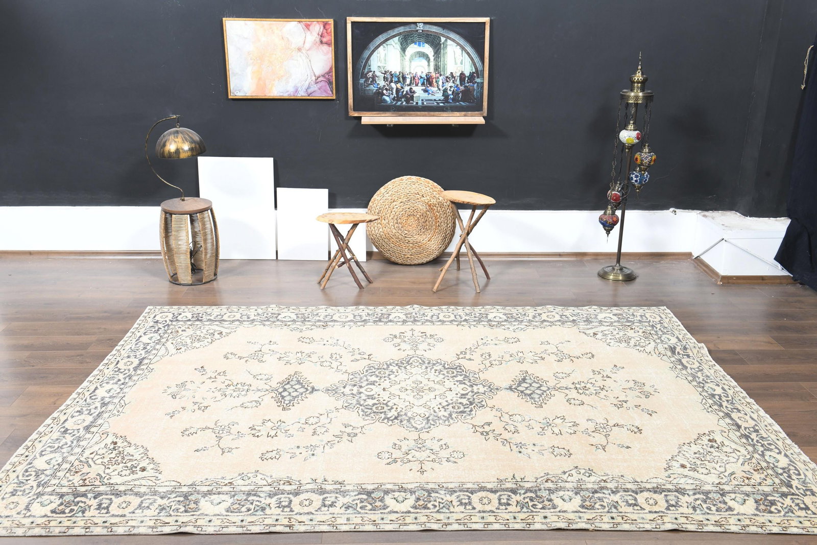 9'7x12'2 ft, PINK BEIGE DeCOR - 5