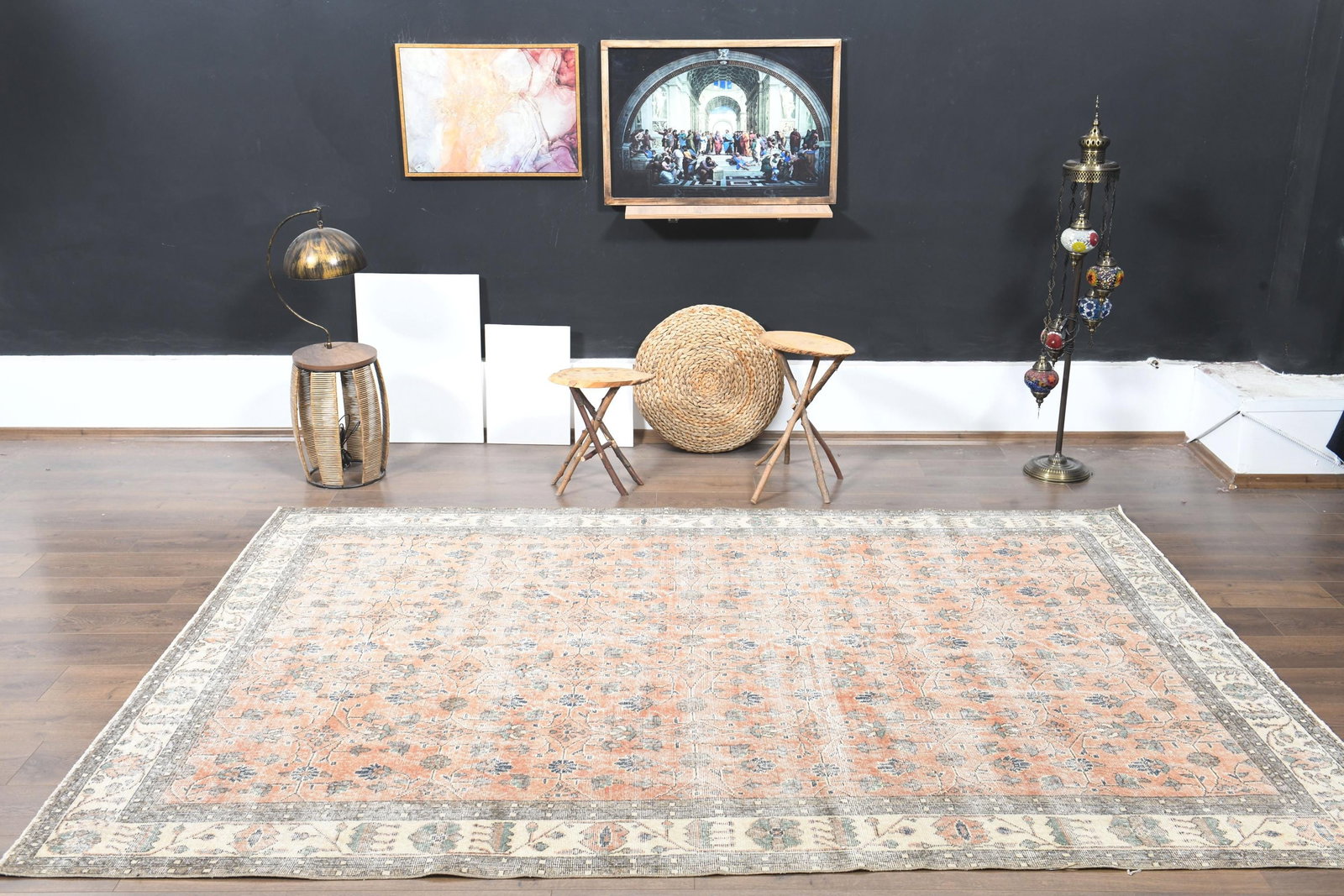 9'4x12'2 ft, FLORAL PERSIAN RUG - 4