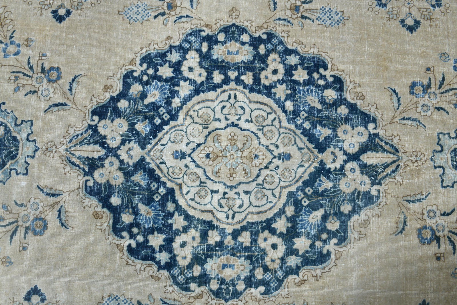 10.7x11.4 ft, ORANGE VINTAGE RUG: Title: 10.7x11.4 ft, ORANGE VINTAGE RUG Description: This Turkish one-of-a-kind Anatolian Vintage Rug is hand-knotted and handwoven by the most skilled artisans who use pure wool, in muted, natural