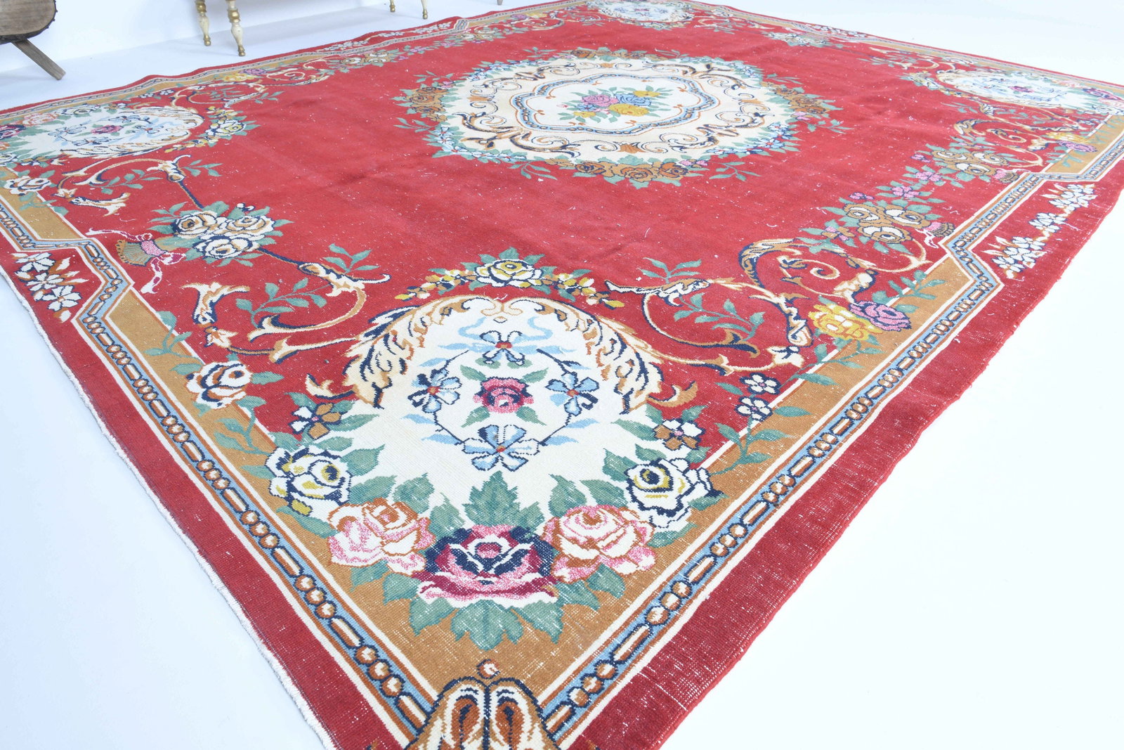 9.7x11.8 ft, VINTAGE Rug, TURKISH - 2