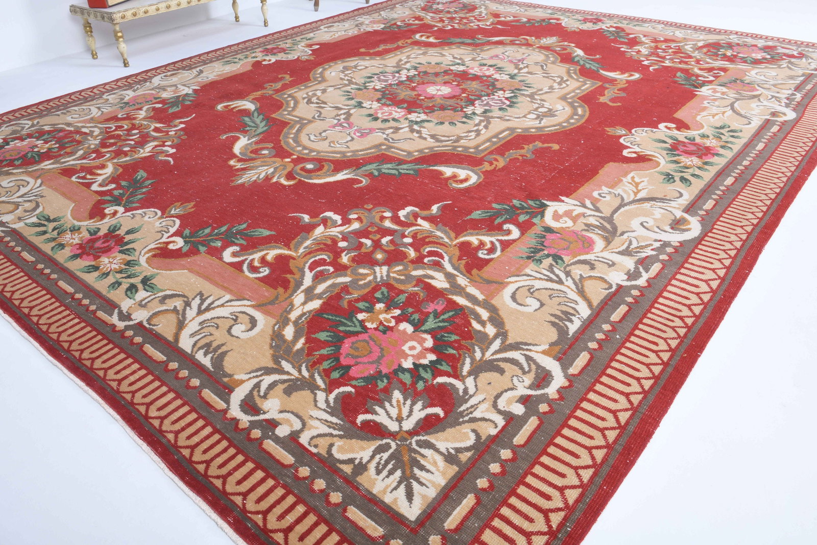 9.8x12.3 ft, TURKISH AREA Rug, Vintage - 2