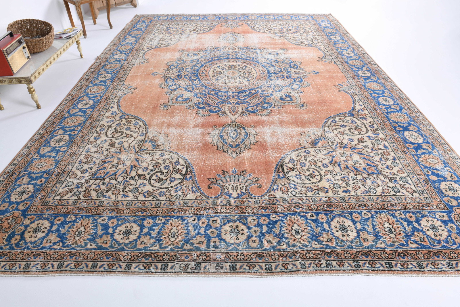9.2x12.8 ft, TURKISH Rug, Orange - 2