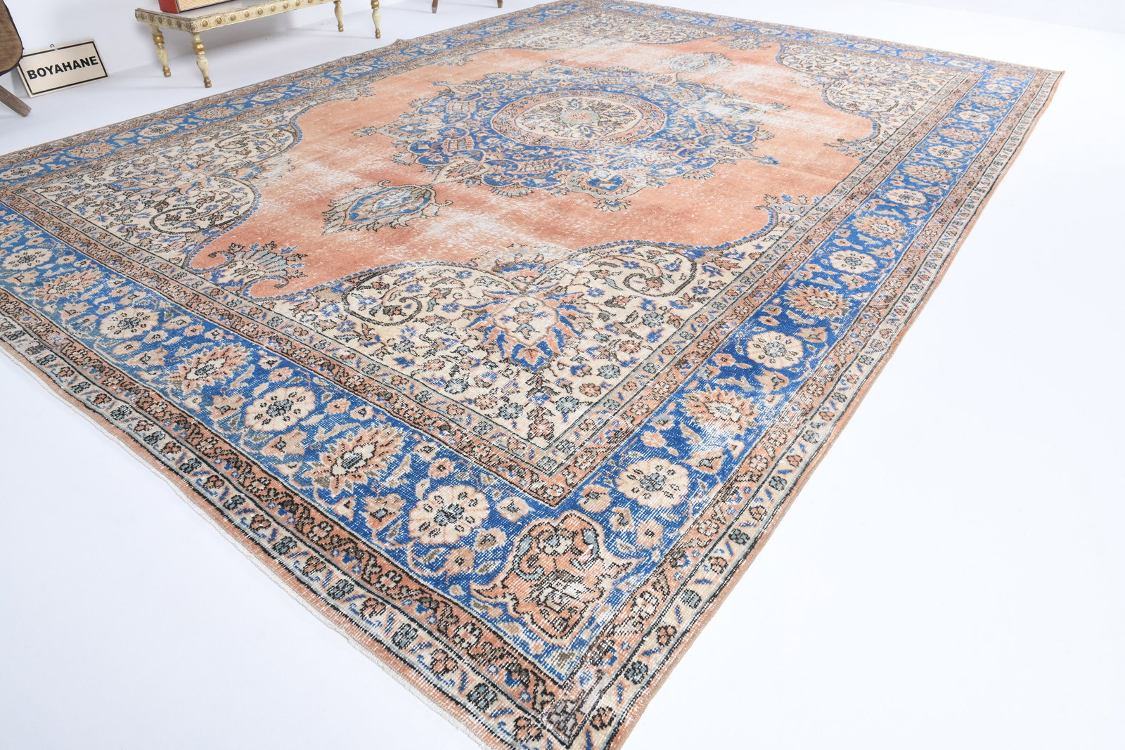 9.2x12.8 ft, TURKISH Rug, Orange - 3