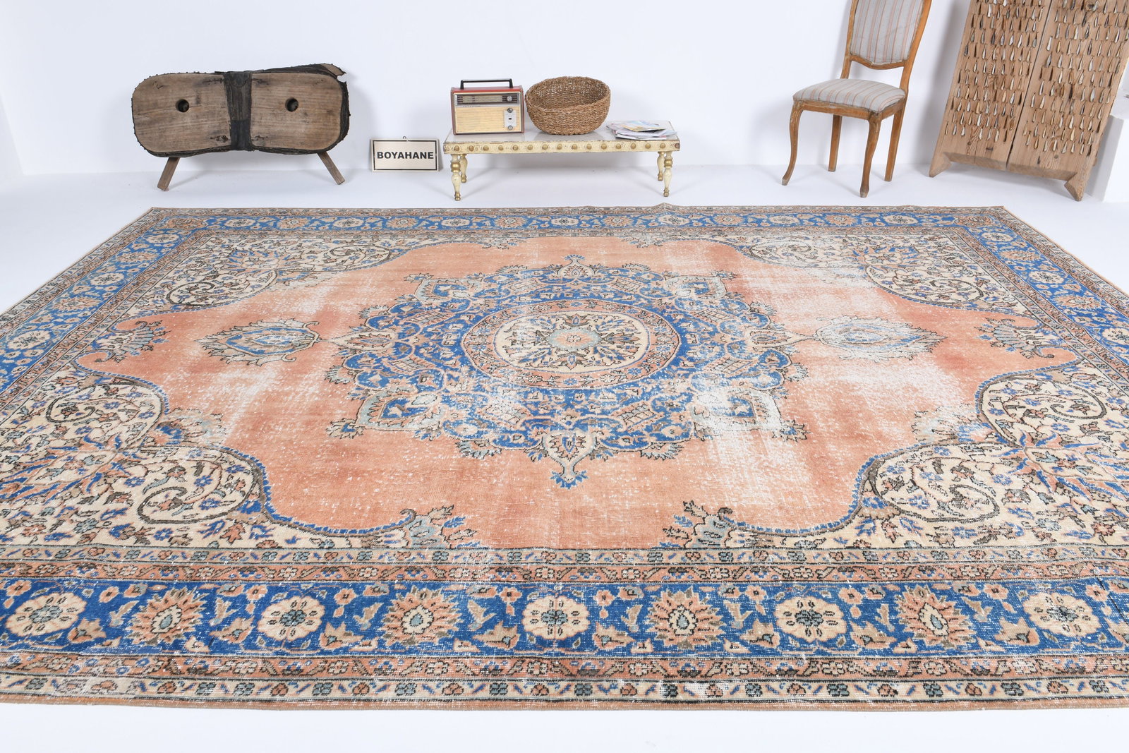9.2x12.8 ft, TURKISH Rug, Orange - 4