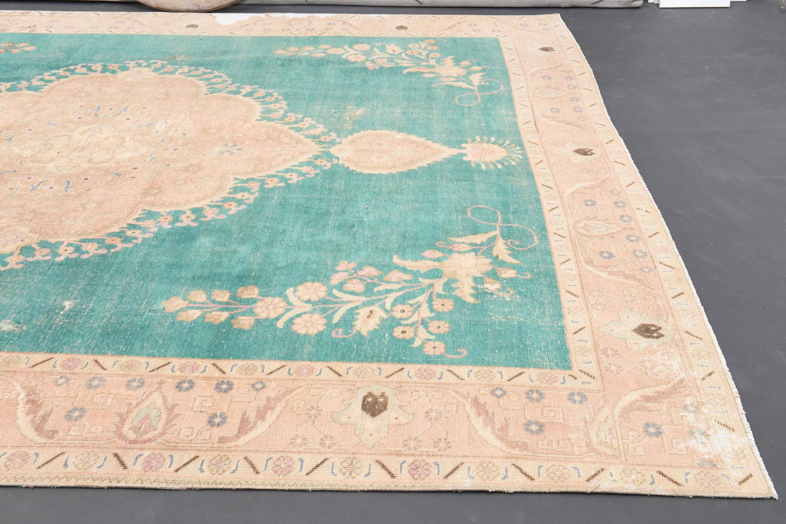 9'7x12'4 TURKISH RUG, Jade Green - 4