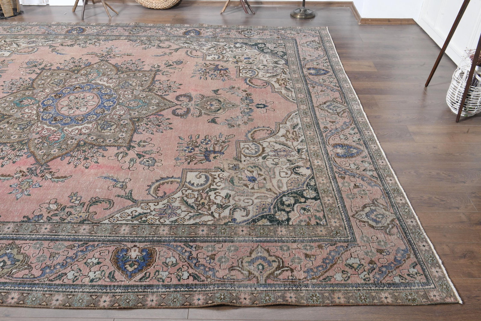 9'8x12'4 ft, PINK PERSIAN RUG, Home Decor - 5