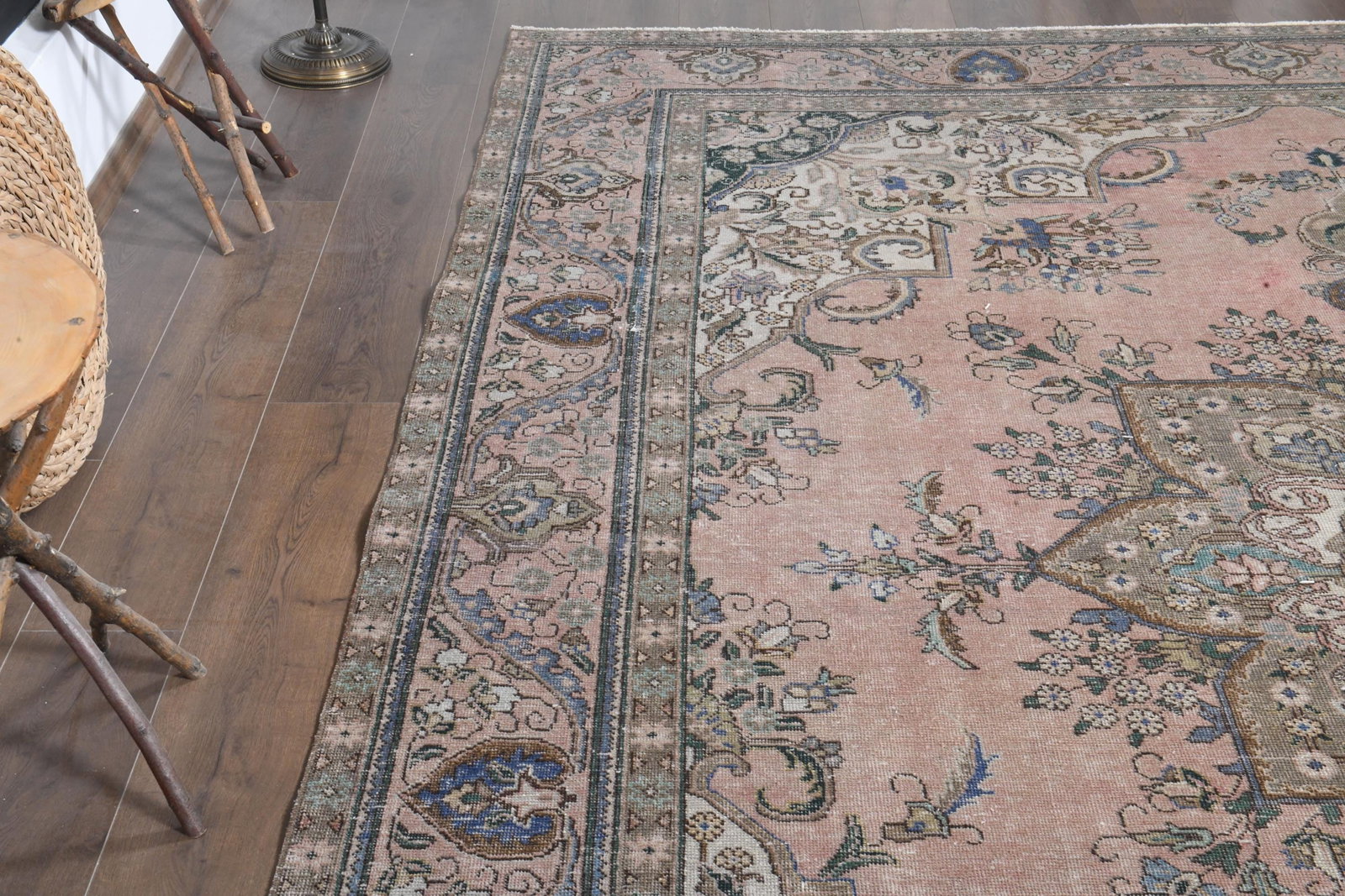 9'8x12'4 ft, PINK PERSIAN RUG, Home Decor - 7