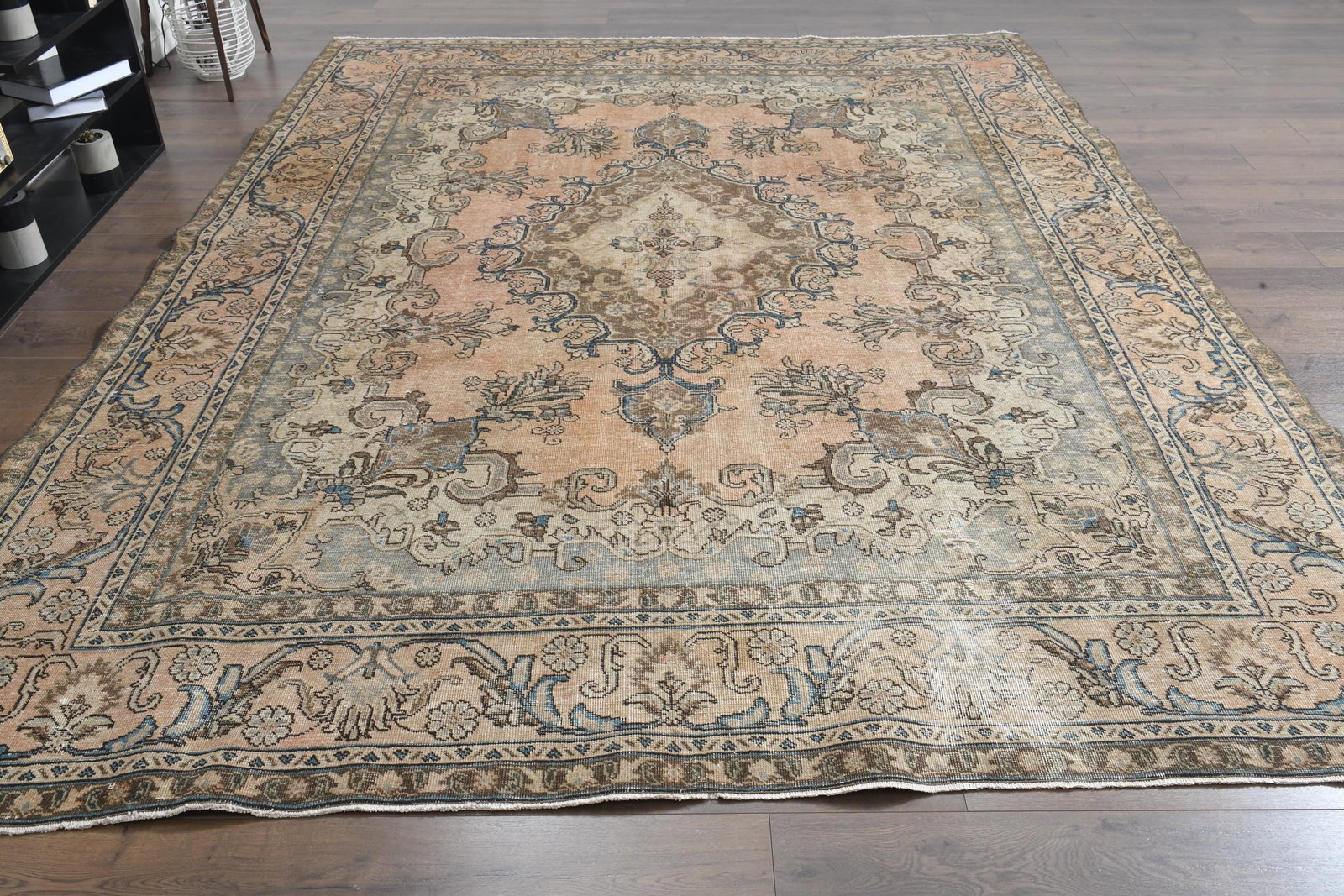 8'2x10'5 ft, PERSIAN DECOR RUG: Title: 8'2x10'5 ft, PERSIAN DECOR RUG Description: This Turkish one-of-a-kind Anatolian Vintage Rug is hand-knotted and handwoven by the most skilled artisans who use pure wool, in muted, natural