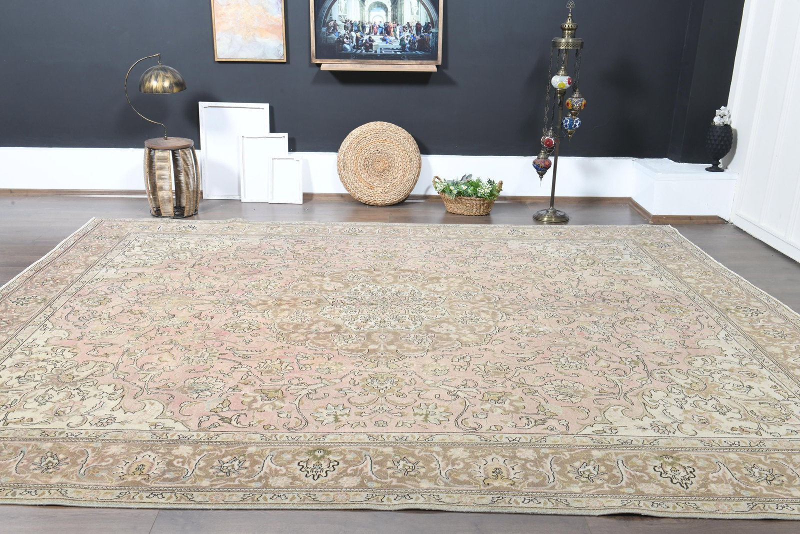 9'6x12'7 ft, PINK BOHEMIAN RUG - 9