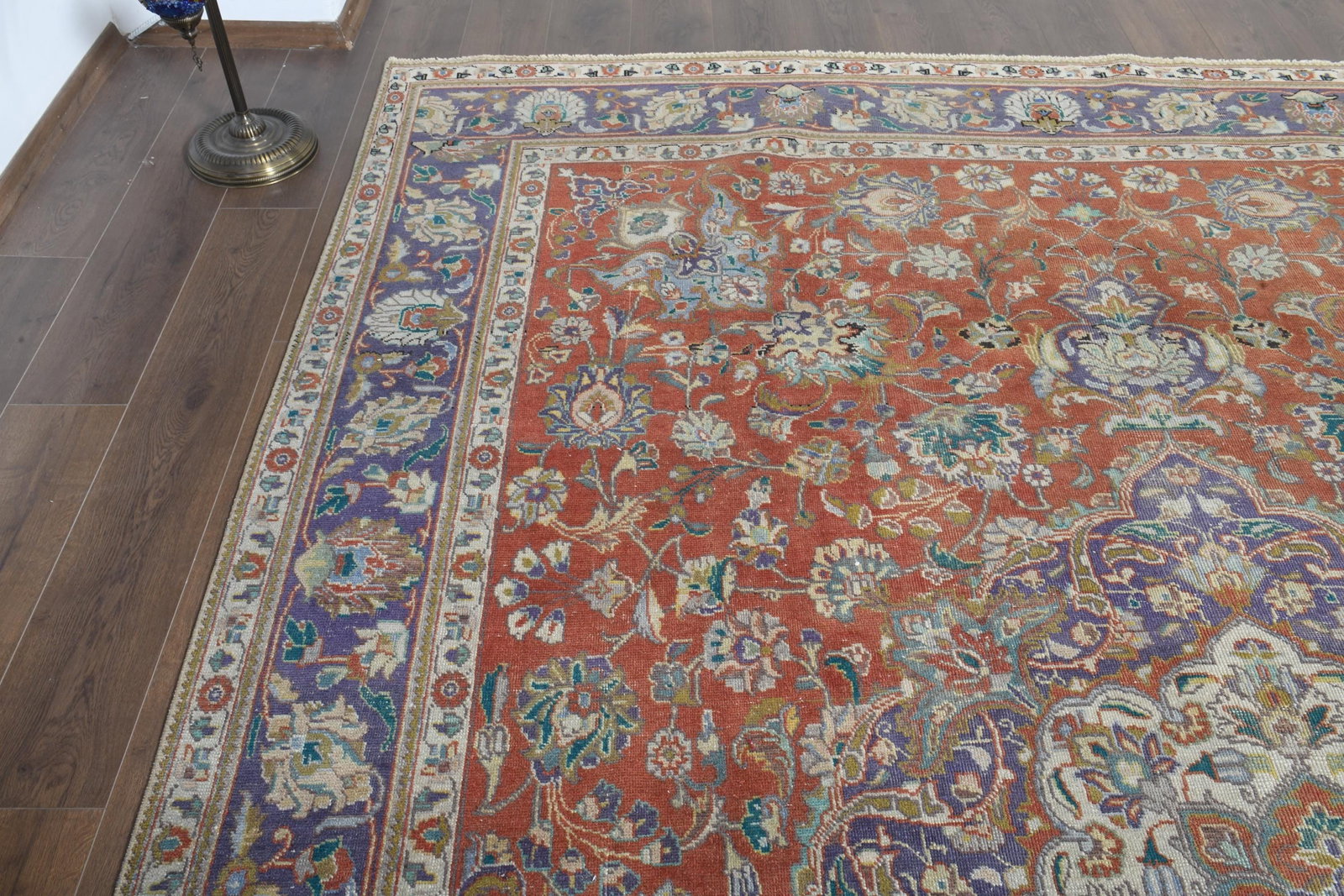 9'1x12'4 ft, ORANGE MINIMALIST RUG - 8