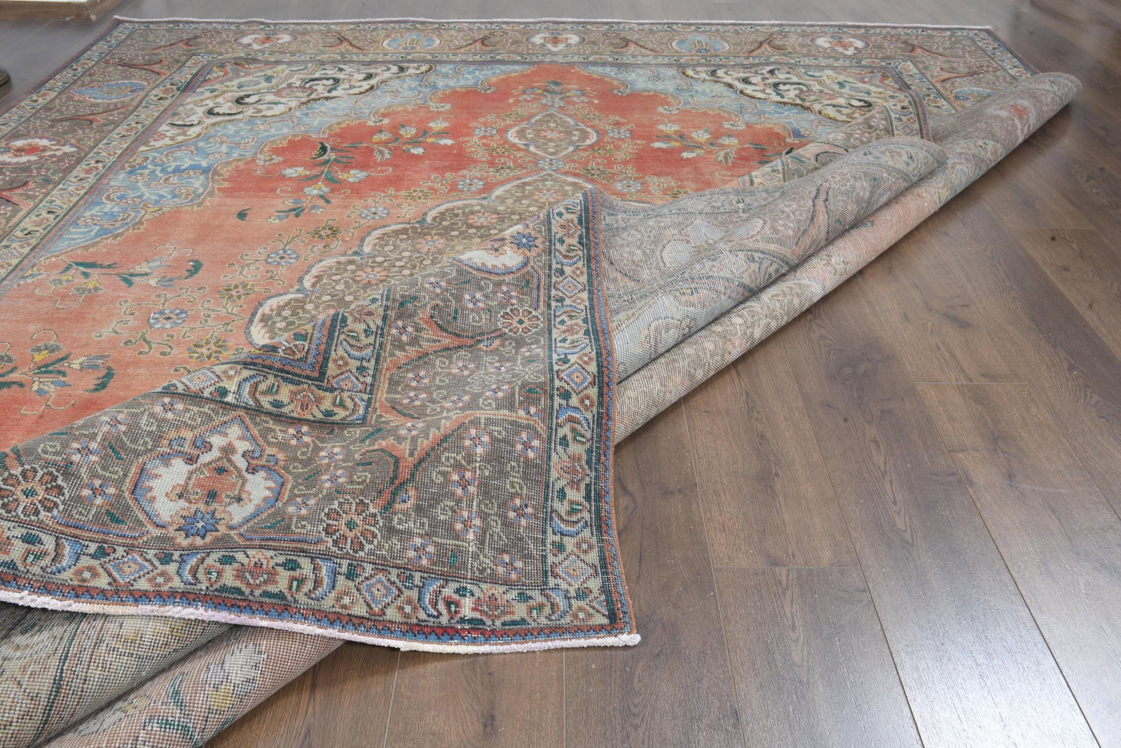 9'6x12'6 ft, ORANGE MINIMALIST RUG - 5