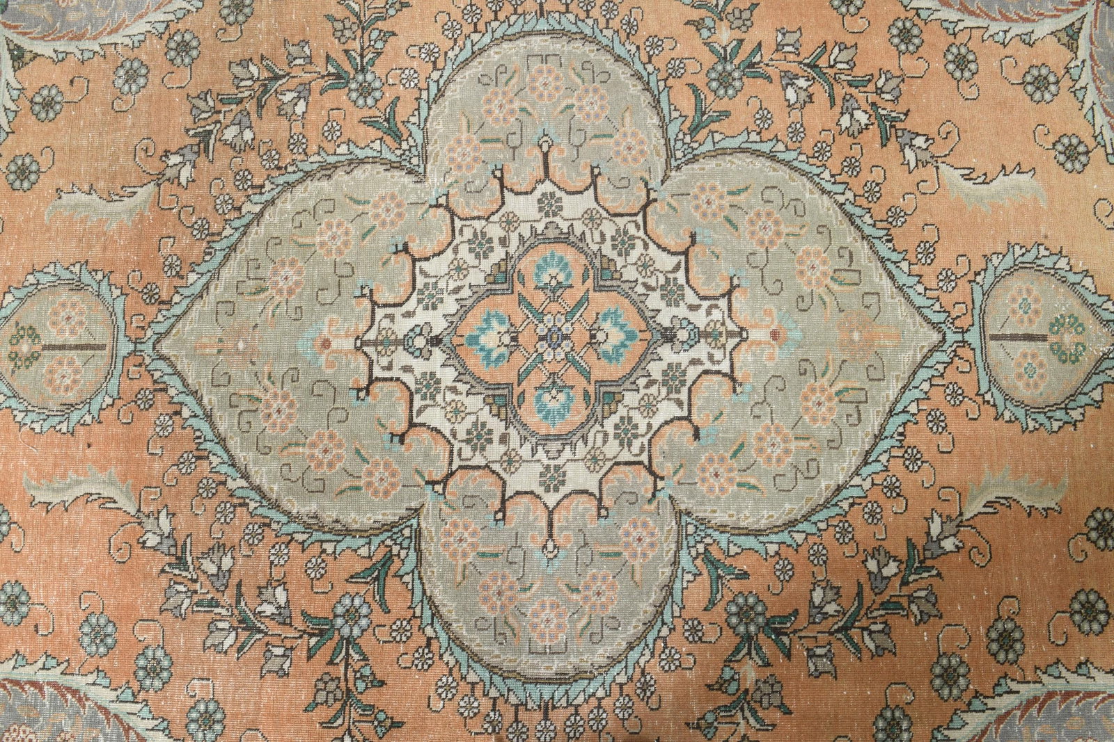 9'1x11'3 ft, ORANGE PERSIAN RUG - 3