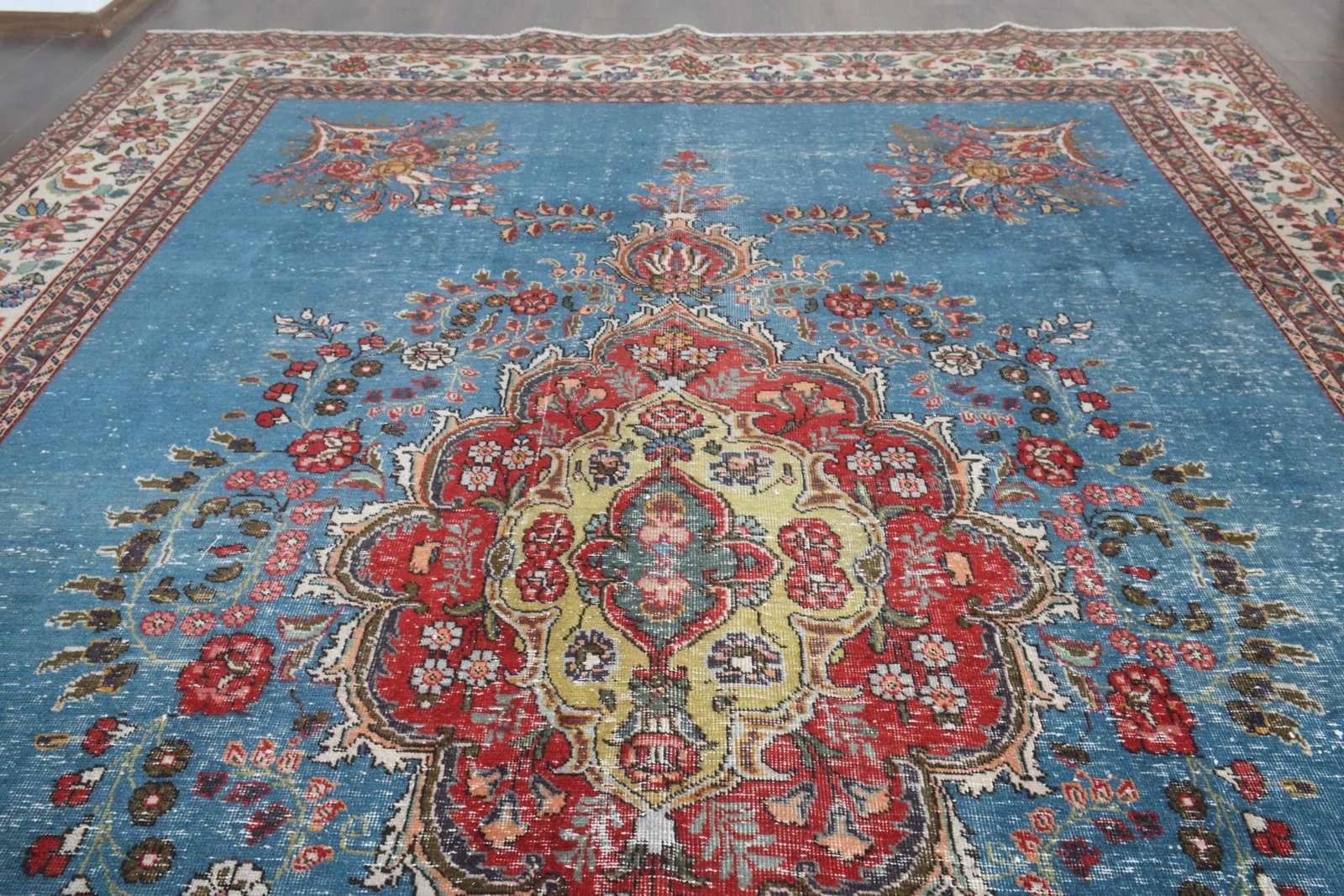 9x12'1 ft, BLUE MINIMALIST RUG - 3