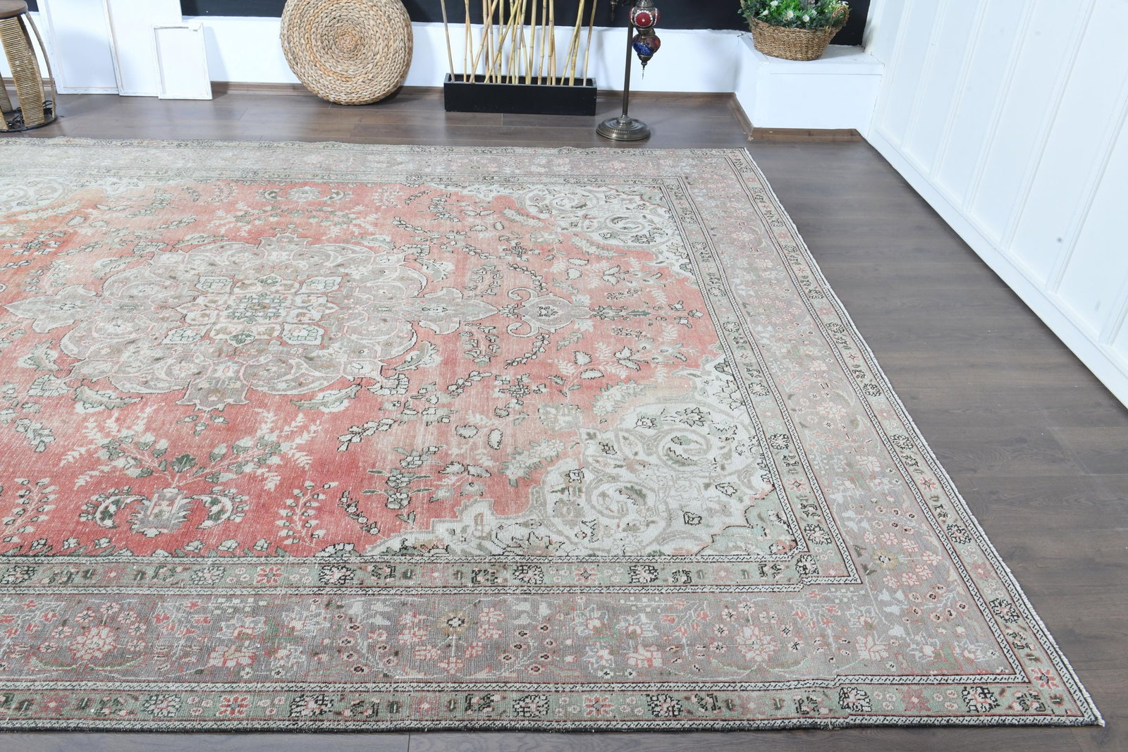 9'3x12'5 ft, ORANGE OVERSIZED RUG - 5