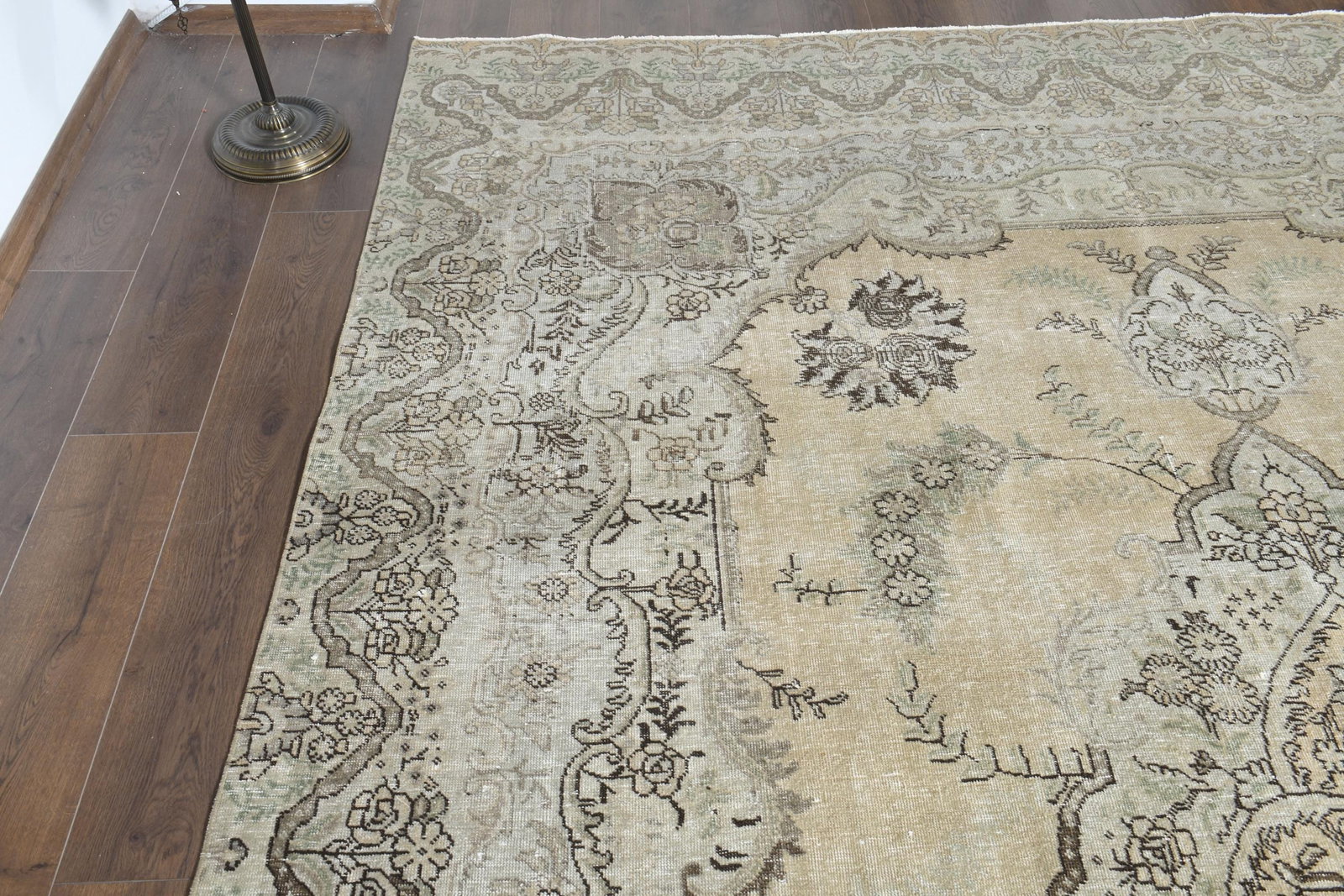 8'7x12'3 ft, PERSIAN OVERSIZED RUG, Orange Beige - 7
