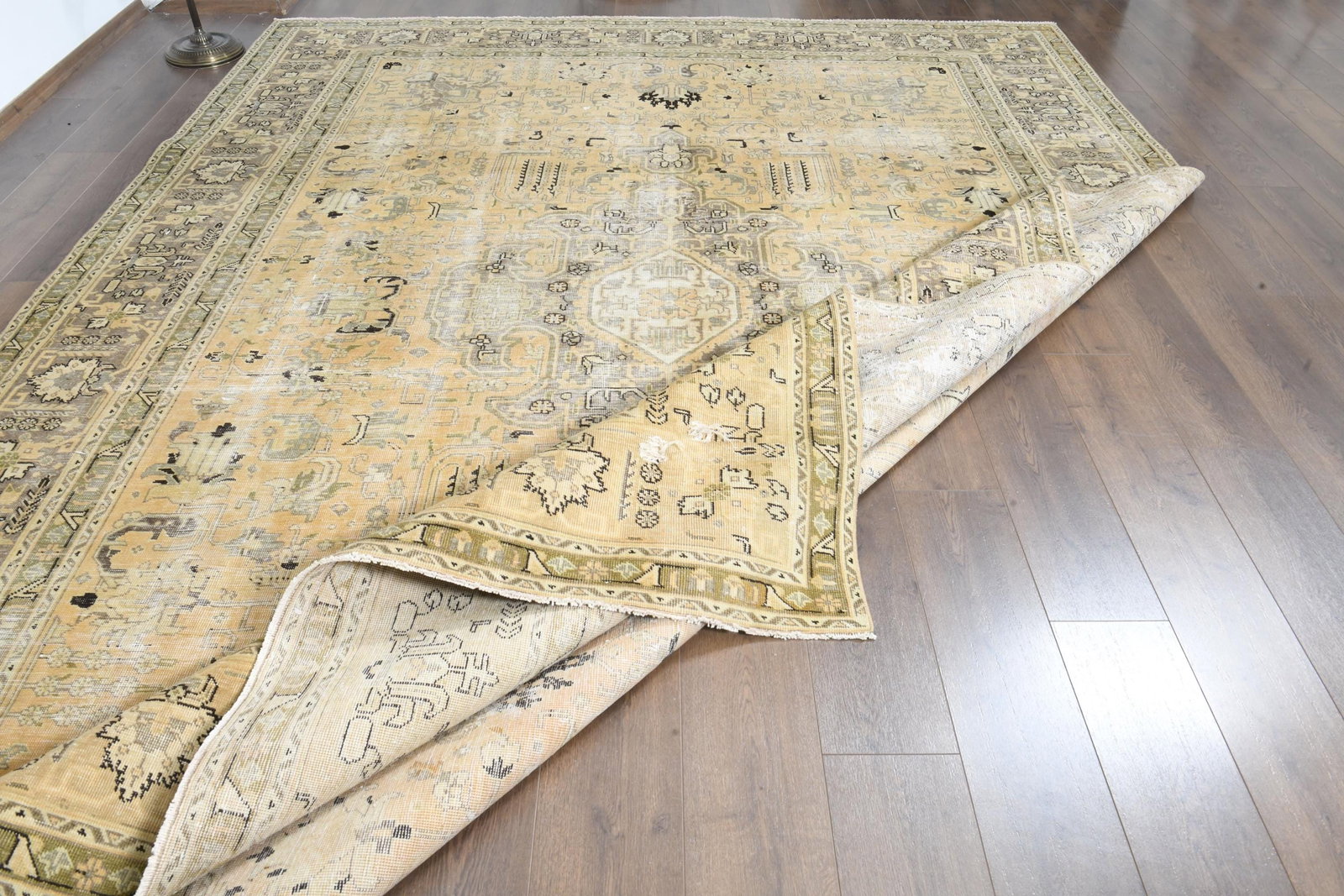 9'3x12'7 ft, PERSIAN ORANGE RUG, Oversized Antique - 5