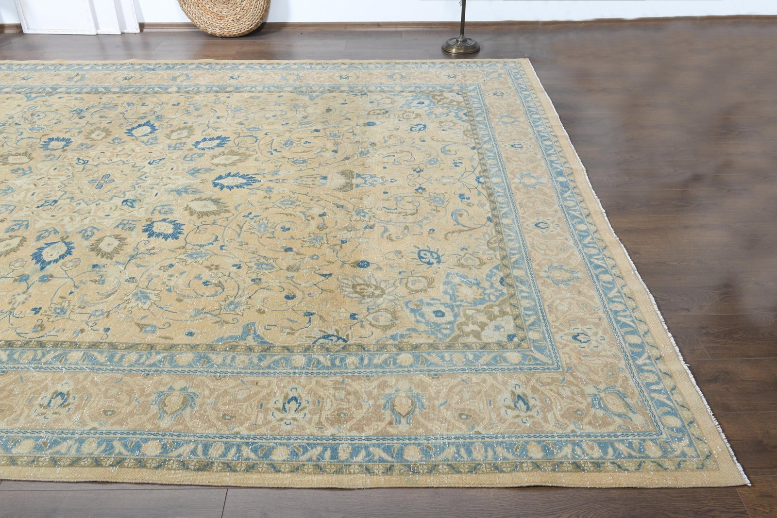 9'3x13'4 ft, ORANGE OVERSIZED RUG, Vintage Wool - 4
