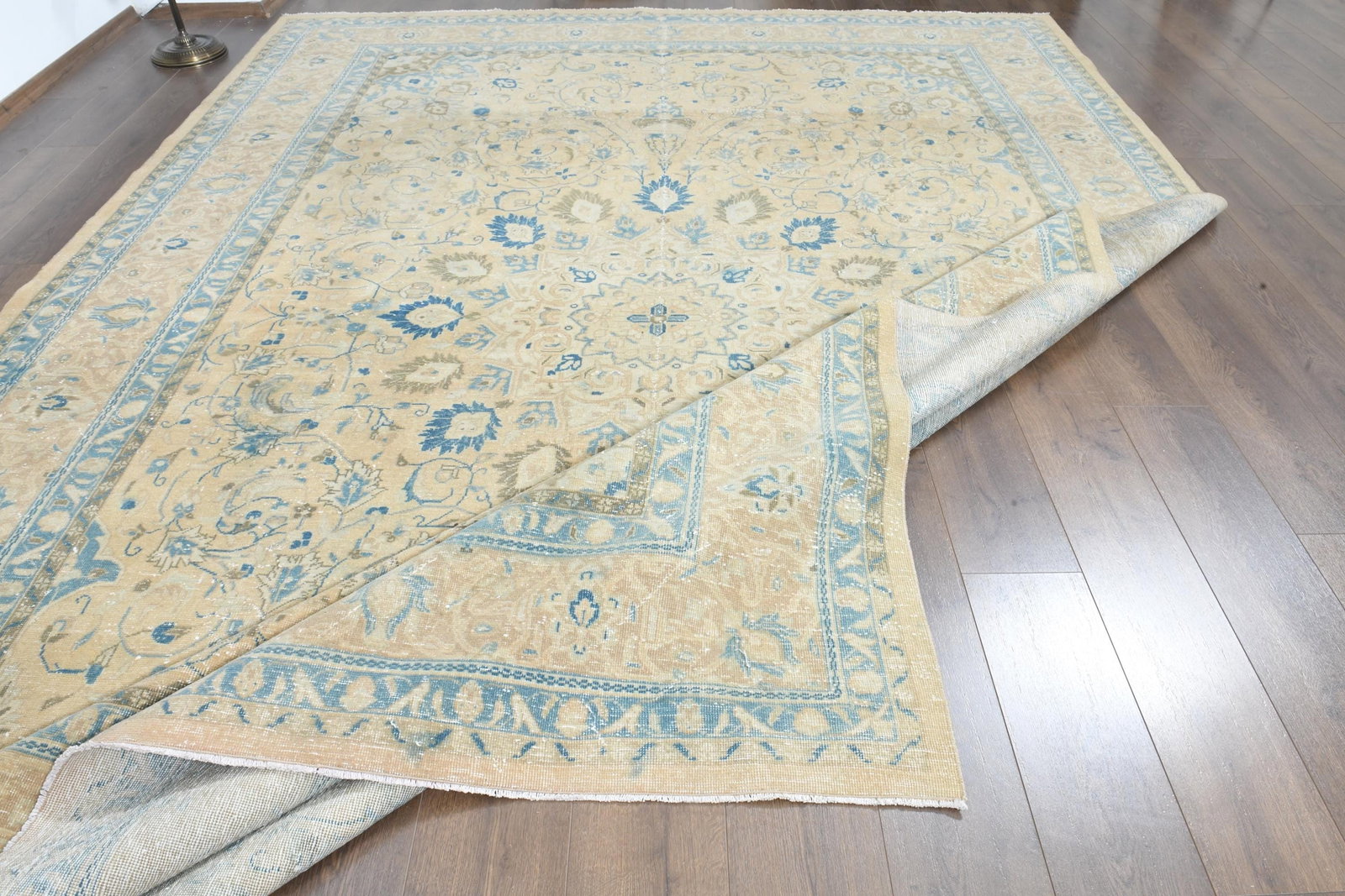 9'3x13'4 ft, ORANGE OVERSIZED RUG, Vintage Wool - 7