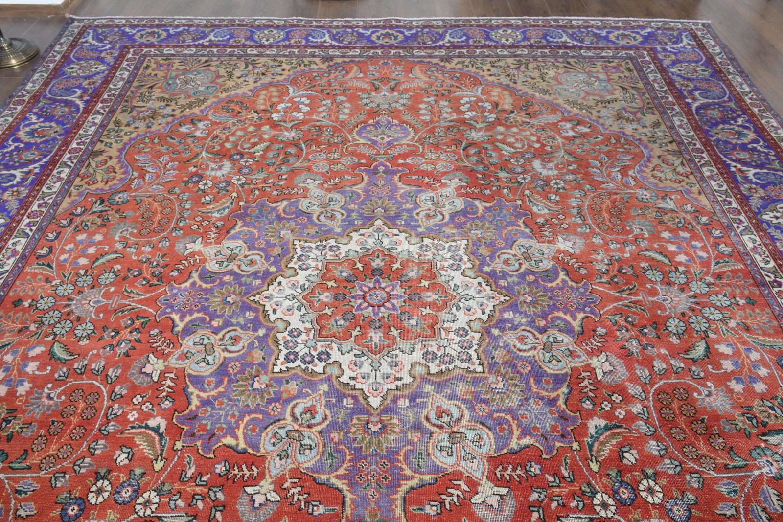 9.7x12'6 ft, OVERSIZED ORANGE PURPLE, Minimalist Decor, Area Rug - 4