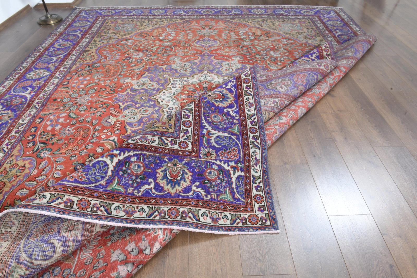 9.7x12'6 ft, OVERSIZED ORANGE PURPLE, Minimalist Decor, Area Rug - 6
