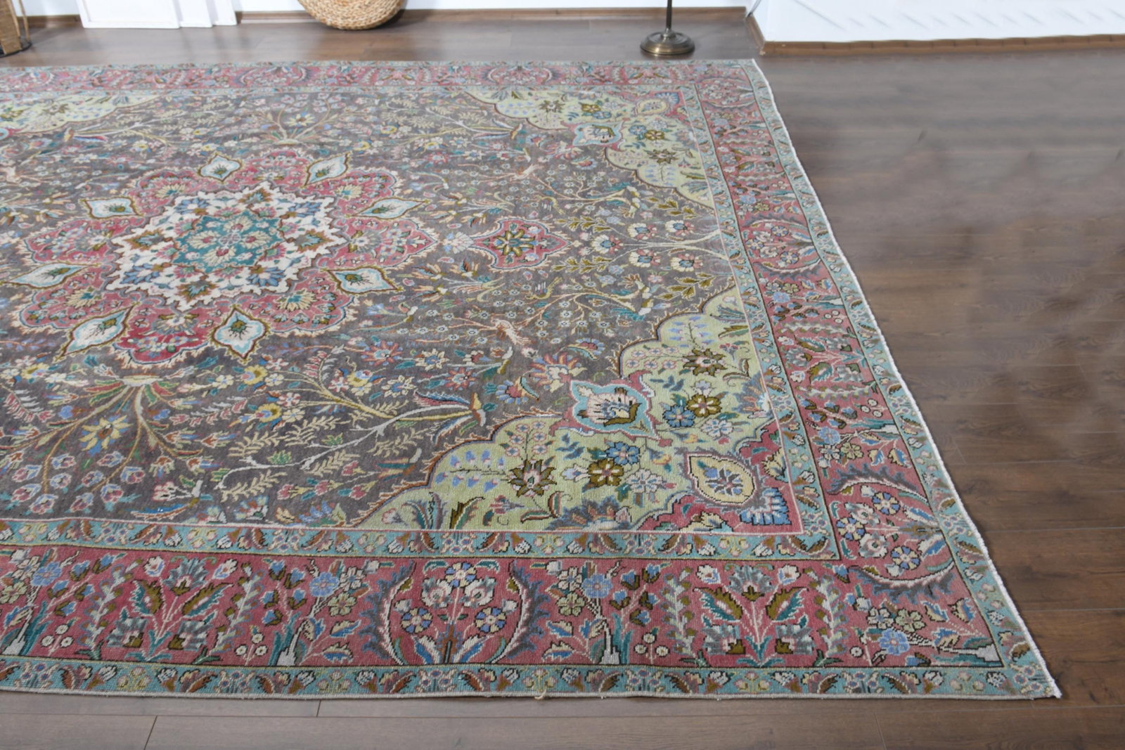 9'8x12'7 ft, PERSIAN COLORFUL RUG, Oversized Antique - 5