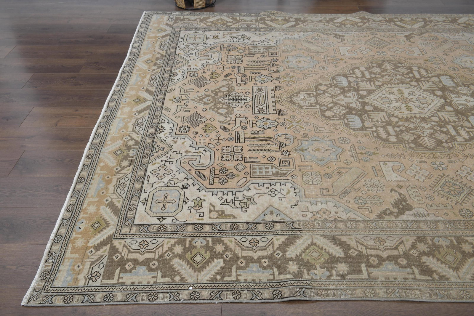 8'2x10'5 ft, OVERSIZED ORANGE BROWN, Minimalist Decor, Area Rug - 4